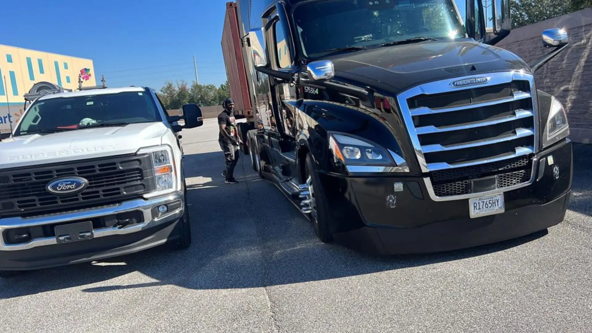 Semi-truck engine repair